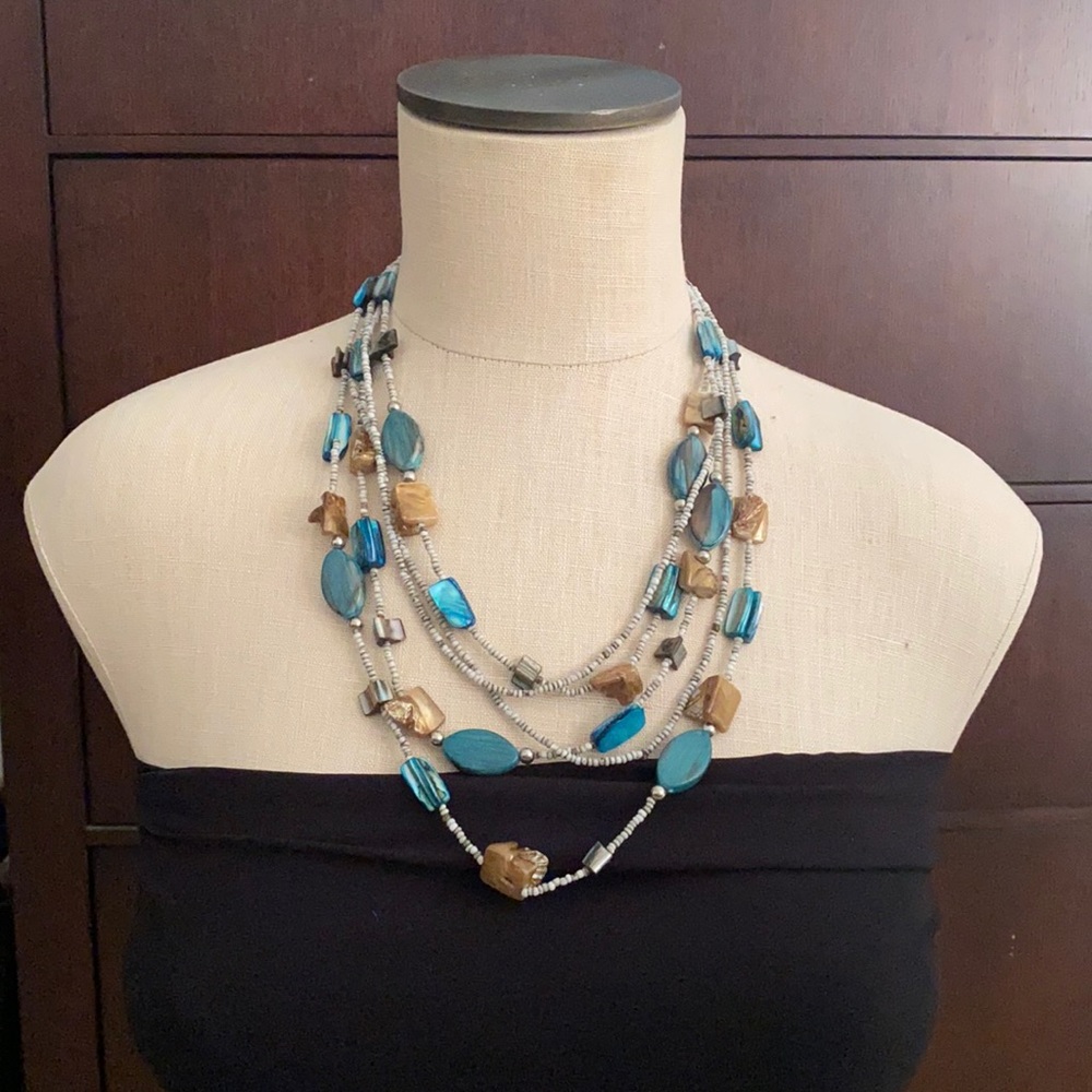 4-strand bead necklace